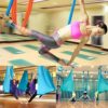 HONGFEISHANGMAO Yoga Hammock Inversion Yoga Belts Therapy Aerial Trapeze Device Fabric Yoga Hammock Flying Swing for Yoga Training Body Shaping Hammock Swing - Image 2
