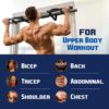 Yes4All Pull Up Bar - Solid 1 Piece Main Bar Construction, Home Exercise Equipment for Total Upper Body Workout - Portable Door Frame Chin Up Bar for Home Gym, Workout Bar for Doorway - Image 4