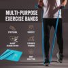 Therapy Flat Resistance Bands Set, Latex Free Flat Elastic Exercise Stretch Bands for Stretching, Flexibility, Pilates, Yoga, Ballet, Gymnastics, Rehab, Workout, Pink, Purple, Blue (3 Pack, 5 FT long) - Image 4
