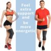 CAMBIVO 2 Pack Knee Braces for Knee Pain, Knee Compression Sleeve for Men and Women, Knee Support for Meniscus Tear, Running, Weightlifting, Workout, ACL, Arthritis, Joint Pain Relief - Image 4