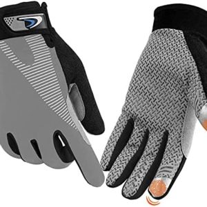 FUDOSAN Cycling Gloves Touchscreen Ultimate Frisbee Gloves Non-Slip Flexible Thin Workout Gloves