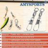 AMYSPORTS Fishing Swivels with Interlock Snap Ball Bearing Swivels Fishing Snap Swivels Saltwater Freshwater Fishing Tackle Leader Lure Jigs Line Fishing Connector - Image 2