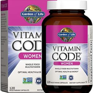 Garden of Life Multivitamin for Women, Vitamin Code Women's Multi - 120 Capsules, Whole Food Womens Multi, Vitamins, Iron, Folate not Folic Acid & Probiotics for Womens Energy, Vegetarian Supplements