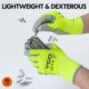 Work Gloves Nitrile Coated, Seamless Knit Glove with Polyurethane Palm Grip Antislip, Safety Working General Men&Women - Image 2