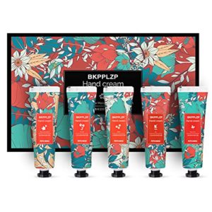 5 Pack Hand Cream For Chapped Hands,Natural Botanical Fragrance Hand Lotion,Mini Hand Cream For Working Dry Hands,Moisturizing Travel Size Hand Cream Set with Natural Botanical For Women-30ml（Red Boxes）