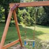 AIIAJJE Trapeze bar for Kids Trapeze Swing bar with Rings& Locking Carabiners for Indoor Jungle Gym Play Set and Outdoor Playground for Swingset ,Ninja line Backyard - Image 7