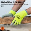 Work Gloves Nitrile Coated, Seamless Knit Glove with Polyurethane Palm Grip Antislip, Safety Working General Men&Women - Image 3