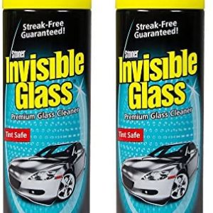 Invisible Glass 91164-2PK 19-Ounce Cleaner for Auto and Home for a Streak-Free Shine, Deep Cleaning Foaming Action, Safe for Tinted and Non-Tinted Windows, Ammonia Free Foam Glass Cleaner, Pack of 2