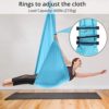 Aerial Yoga Swing Set, COLFULINE Yoga Swivel Swing Flying Hammock, High Strength 210T Nylon Fabric Yoga Sling Inversion Swing for Gym Home Fitness with Ceiling Anchors, Large Load Capacity - Image 3