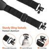 EZshoot Gun Sling 2 Point Sling with Swivels, Comfortable Neoprene Padded, Length Adjustable Rifle Sling for Outdoors Black - Image 4