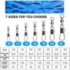 AMYSPORTS Fishing Swivels with Interlock Snap Ball Bearing Swivels Fishing Snap Swivels Saltwater Freshwater Fishing Tackle Leader Lure Jigs Line Fishing Connector - Image 7