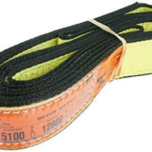DD Sling (USA Made). 2" x 3', 2 Ply, Nylon Lifting Slings, Master Edge, Eye & Eye, Heavy Duty, 6400 lbs Vertical, 5100 Choker, 12800 Basket Load Capacity (2" x 3')