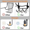 Yoga Mat Rack Wall Mount, Yoga Mat Holder Wall Mount, Yoga Mat Storage for Foam Roller and Yoga Brick, with 3 Hooks for Hanging Yoga Strap and Resistance Bands, Home Gym Decor, Gym Organization(Black) - Image 5