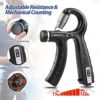 LLTGMV Grip Strength Trainer with Counter, Hand Grip Strengthener with Adjustable Resistance 11-132 Lbs (5-60kg), Non-Slip Forearm Exerciser for Muscle Building and Injury Recovery Hand Rehabilitation - Black - Image 2