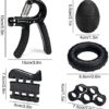 Grip Strength Trainer Workout Kit- Adjustable Resistance Hand Gripper, Finger Exerciser, Finger Stretcher, Grip Ring & Stress Relief Grip Ball- Hand Excersize Grip Strengthener For Athletes (5 Pack) - Image 9