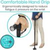 Vive Folding Cane with Light - Walking Adjustable Stick for Women, Men, Balance - Foldable Portable Collapsible Hand Balancing Mobility Aid - Lightweight, Heavy Duty, Comfortable - Swivel Quad Tip - Image 8