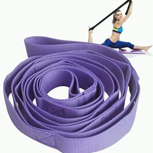 MJIYA Yoga Stretch Exercise Strap with 10 Flexible Loops Thicken Exercise Band Gravity Fitness Stretching Strap Physical Therapist Recommended Exercises and Pilates Workouts