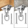 Heavy Duty Swing Hangers Suspension Hooks 1000 LB Capacity, 360° Rotate Swing Hooks w/ 4 Screw for Playground Porch Yoga Seat Hammock Chair Sandbag Swing Sets Indoor Outdoor - Image 4