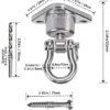 9M 2 Sets of Bearing Smooth Rotary Stainless Steel Hanger, Heavy Duty 180°+360° Rotary Swing Swing Hook, 1500 lb Capacity Wooden Concrete Playground Yoga Hammock Chair Rope Punch Bag Porch Swing Set - Image 7