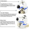 TAILONZ PNEUMATIC 4Pcs 1/4 Inch Air Tool Swivel Fitting 360 Degree Swivel Air Hose Connector Industrial Swivel Portable Air Tool Adapter - Image 3