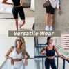 COOLOVER 3 Pack Biker Shorts for Women-8" Buttery Soft High Waisted Tummy Control Biker Shorts for Workout Running Athletic - Image 4