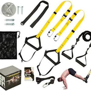 DOHOO Bodyweight Resistance Trainer Kit, Home Gym Strength Training Straps Outdoor Fitness Training Set