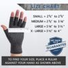 HENOTIC 2 Pairs Arthritis Compression Gloves for Women Men, Anti-Slip Glue Dot & Fingerless Breathable & Moisture Wicking Compression Gloves for Relieving Rheumatoid Pains, Joint Swell, etc - Image 3