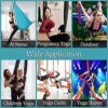 Aerial Hammock, Anti-Gravity Flying Swing Aerial Silks Pilates Set Include Steel Carabiners Extension Straps for Aerial Dance, Aerial Acrobatics XJJUN (Color : Blue-B, Size : 5 m) - Image 4