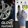 LIO FLEX Touch Working Gloves Screen Breathable Flexible Durable - Image 5