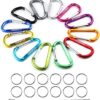 STURME 12pcs Carabiner Clip 3" Small Durable Carabiner Keychain Carabeaner Hooks - Image 6