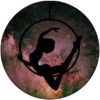 Aerial Hoop Lyra Circus Flow Arts Aerialist - Dark Galaxy PopSockets PopGrip: Swappable Grip for Phones & Tablets - Image 3
