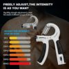 Hand Grip Strengthener with Counting Function, Adjustable Resistance 11-132Lbs(5-60kg) Forearm Exerciser,Grip Strength Trainer with Antislip Effect,for The Elderly and Muscle Strengthening，Grey Black - Image 7