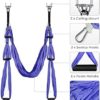 Aerial Yoga Swing Set Yoga Hammock Trapeze Sling Inversion Tool for Indoor Home Fitness (Purple) - Image 3
