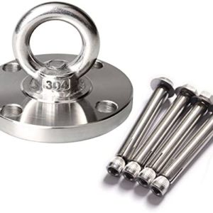 Loading Capacity: 2204 lbs SUS304 Stainless Steel Suspension Hook Wall/Ceiling Mount Bracket for Gym Suspension Training Straps Yoga Swing,Trapeze,Chair,Boxing Bag Equipment