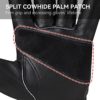 Black Garden Working Leather Gloves: Men Women Thorn Resistant Gardening Gloves | Heavy Duty Construction Ranch Protection Gloves Mens Womens Tool Firm Grip Truck Driving Driver Safety Gloves Small - Image 3