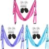 Tissting Aerial Yoga Swing Set 6 Handles Aerial Yoga Hammock Ceiling Hanging Yoga Sling for Improved Flexibility and Core Strength - Image 2