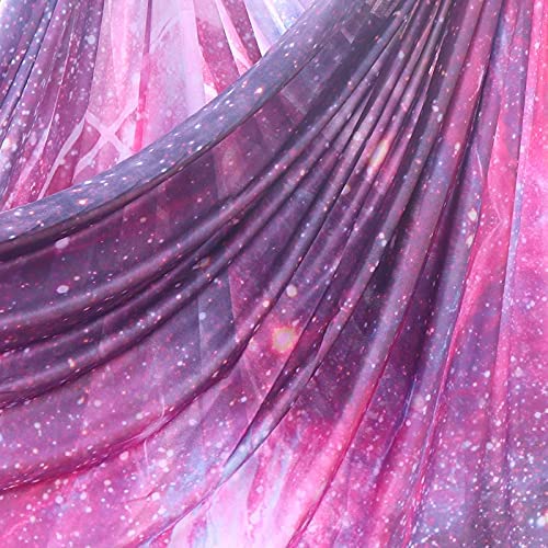 PRIOR FITNESS 5M Aerial Yoga Hammock Yoga Swing Set Premium Nylon Aerial Silk Fabric Yoga Strap Accessory with Carabiner, Daisy Chain for Bodybuilding,Workout, Indoor, Outdoor Rainbow - Image 2