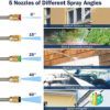 Goplus Pressure Washer Extension Wand, 18 FT Telescoping Gutter Cleaner Pole with 2 Adapters & Pivoting Coupler & 5 Spray Nozzle Tips & Support Harness for Wall Roof, 4200PSI - Image 6