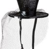 Leg Avenue Women's Mini Top Hat With Veil - Image 2