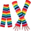 Rainbow Accessories Set, Include Bow-tie, Suspenders, Socks, Gloves, Bracelets (Adult Size1, Color 1) - Image 3