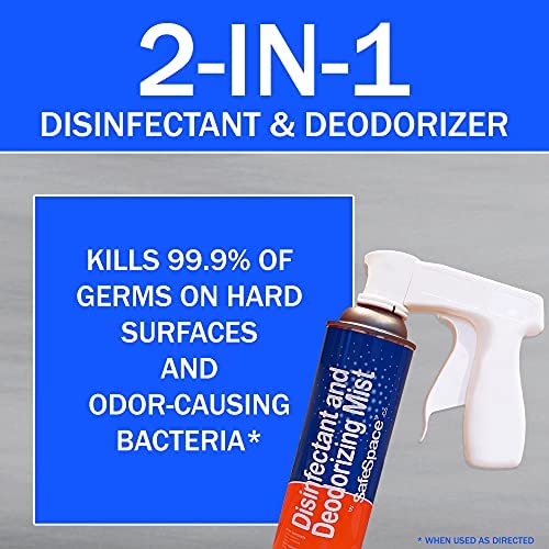 SafeSpace Disinfectant & Deodorizing Mist, Ultra-Fine Mist, Easy to Use Full Grip Handle, EPA Approved, Clean Scent (Pack of 12) 16.5 Fl oz Each - Image 5