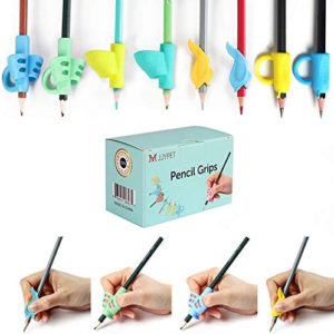 M JJYPET Pencil Grips, 8 Packs(4 Types) Pencil Grips for Kids Handwriting, Ergonomic Writing Posture Correction Tool for Children, Kids, Preschoolers, Adults, Lefties or Righties
