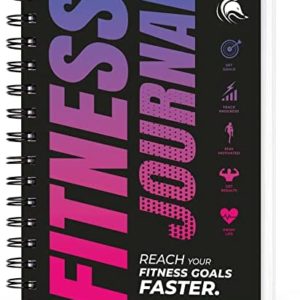 Clever Fox Fitness Journal Workout Log Book - Daily Fitness Planner Workout Journal for Women and Men. Spiral-Bound, Laminated Cover, Thick Pages, A5 (Pink & Dark Purple)