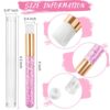 TUZAZO 40 Pieces Lash Shampoo Brushes Set - 20pcs Glitter Crystal Eyelash Extension Cleanser with 20pcs Plastic Tubes - Nose Pore Deep Cleaning Brush for Blackhead Removing Facial Cleansing (Pink) - Image 3