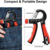 SWELLDOM 2 Pack Grip Strength Trainer with Counter, Adjustable Resistance 10-130Lbs (5-60kg), Non-Slip Gripper,Hand Grip Strengthener for Muscle Building and Injury Recovery - Image 4