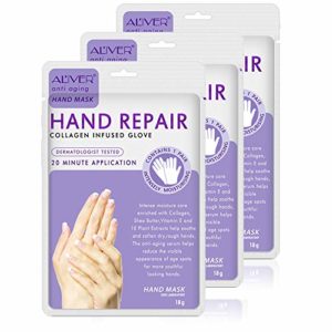 Hand Mask Moisturizing Gloves - 3 Pack, Exfoliating Hand Peeling Mask, Hand Mask for Skin Care, Moisture Enhancing Gloves for Dry Hands, Repair Rough Skin Remove Dead Skin for Women or Men