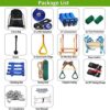 TUAHOO 50Ft Ninja Warrior Obstacle Course for Kids Adults Families Outdoor Climbing Ninja Training Slackline Obstacle Course Swing for Kids Trapeze Swing,Gym Rings, Rope Ladder, Climbing Net - Image 8