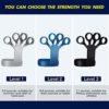 6 Pieces Strength Training Grip Strengtheners Finger Stretcher Forearm Exercise Hand Strength Grip Exerciser Finger Expander and Grip Strength Trainer for Hand Therapy Guitar Rock Climb - Image 2