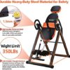 Teclor Inversion Table for Back Pain Relief, 350 lbs Capacity Strength Training Inversion Equipment, Decompression Table for Pain Therapy Training with Safe Belt & Comfortable Ankle Holders - Image 4