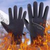 Women's Waterproof Touchscreen Ski Gloves Winter Buckle Riding Warm Gloves Velvet Women's Non-slip Gloves Plus Men's Gloves - Image 2